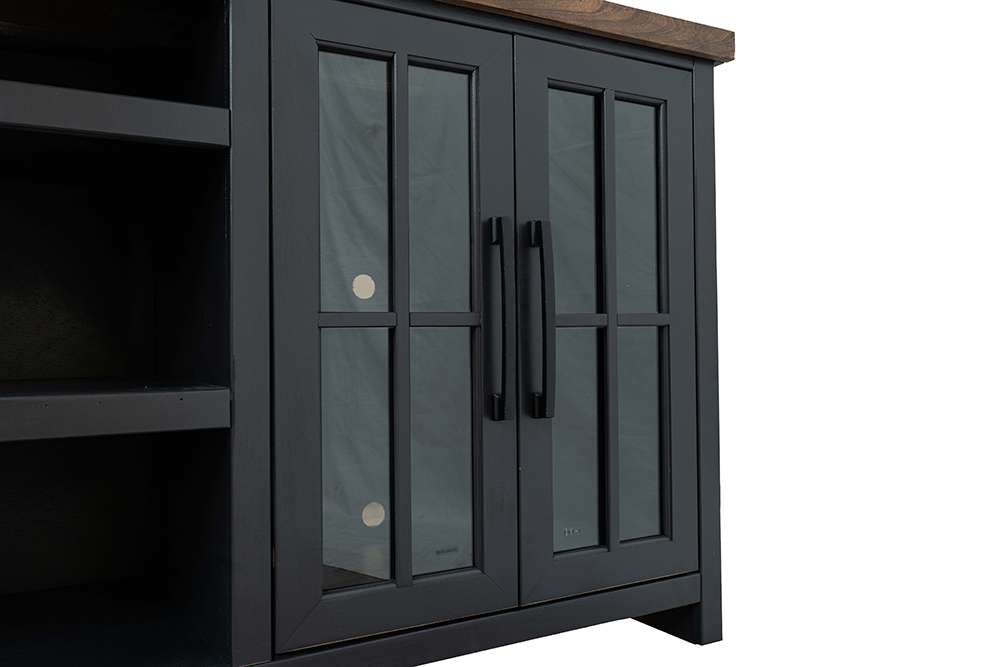 Legends Furniture - Bridgevine Home Essex 96 inch TV Stand Console for TVs up to 100 inches, No Assembly Requried, Black and Whiskey Finish - ES1211.SWK view 6