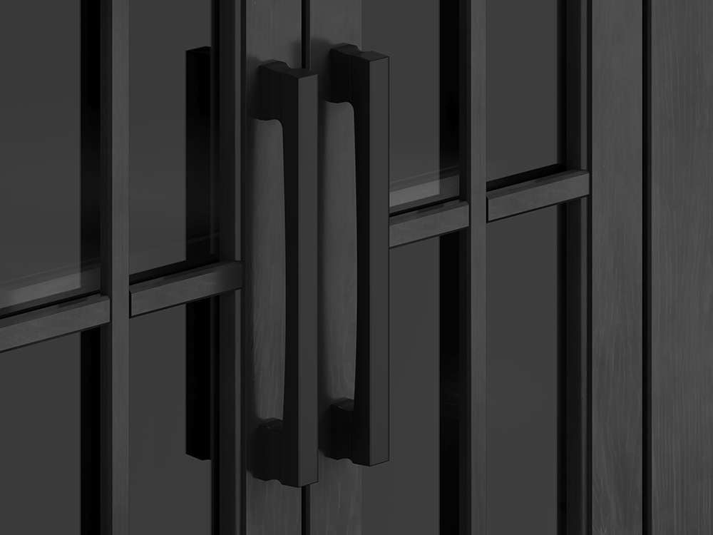 Legends Furniture - Bridgevine Home Essex 97 inch Fireplace TV Stand Console for TVs up to 100 inches, Black and Whiskey Finish - ES5410.SWK veiw 3