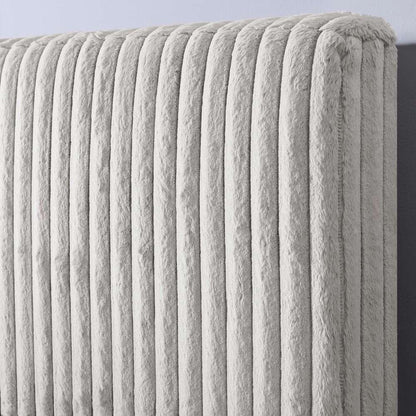 Legends Furniture - Bridgevine Home King Size Light Minky Headboard Upholstered Platform Bed - ZBRD-7003KG veiw 3