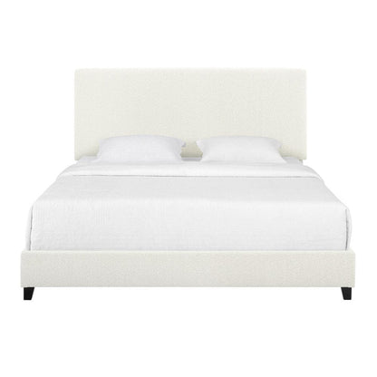 Bridgevine Home - King Size Tall Boucle Headboard Upholstered Platform Bed - ZBRD-7006KG view 5