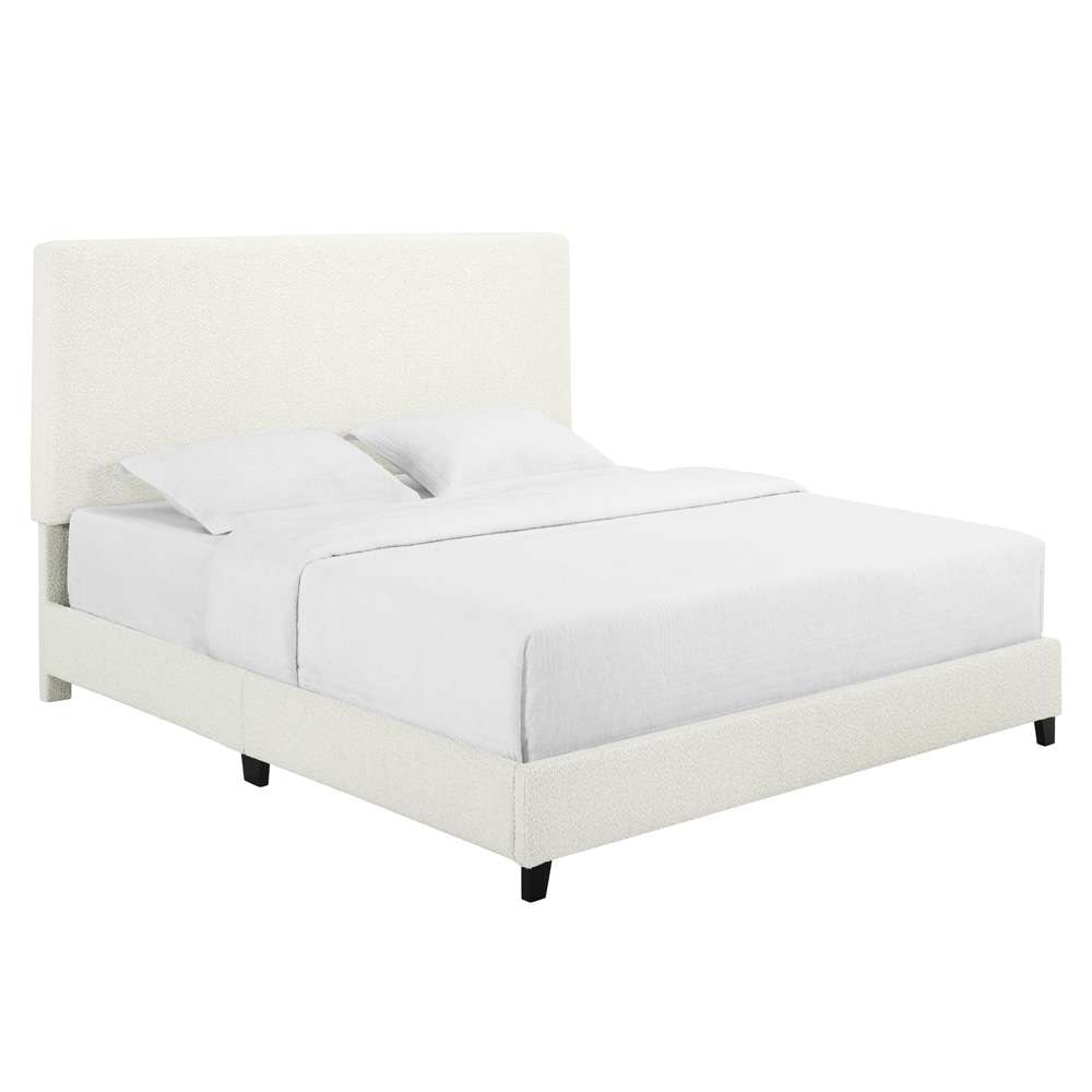 Legends Furniture - Bridgevine Home King Size Tall Boucle Headboard Upholstered Platform Bed - ZBRD-7006KG veiw 1