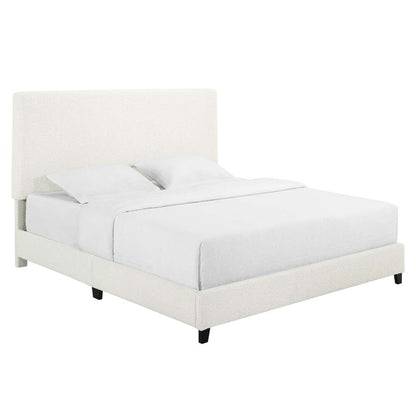 Legends Furniture - Bridgevine Home King Size Tall Boucle Headboard Upholstered Platform Bed - ZBRD-7006KG veiw 1