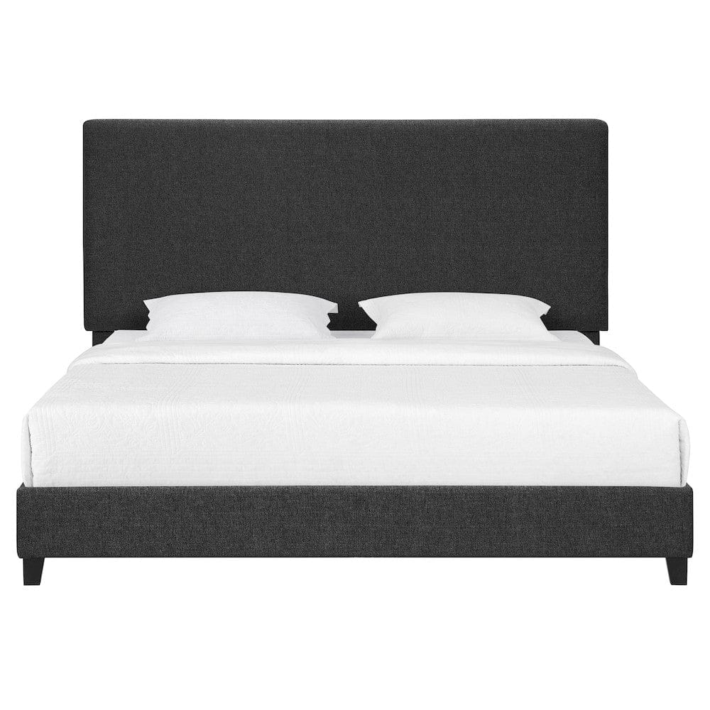 Bridgevine Home - King Size Tall Grey Headboard Upholstered Platform Bed - ZBRD-7001KG view 5