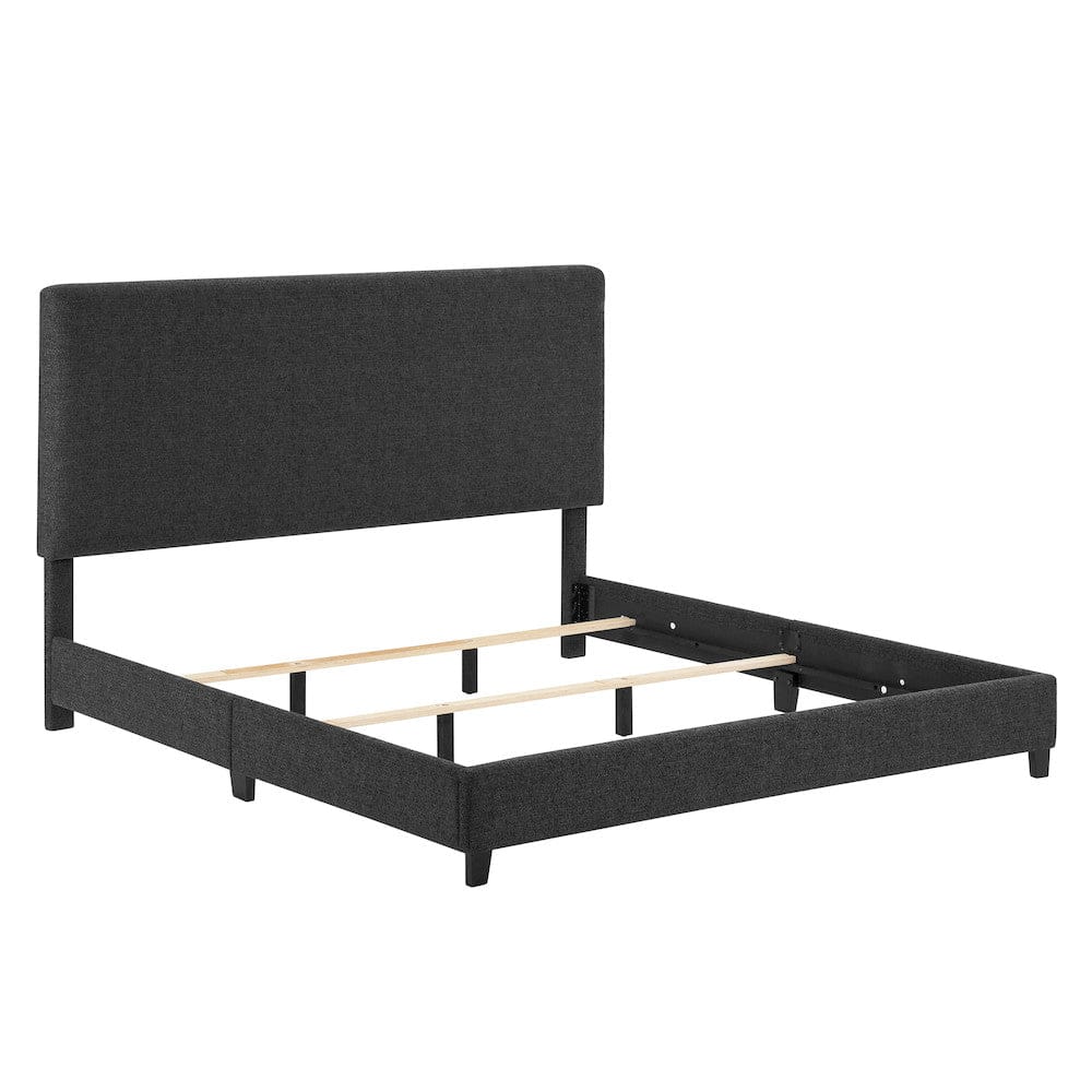 Bridgevine Home - King Size Tall Grey Headboard Upholstered Platform Bed - ZBRD-7001KG view 8