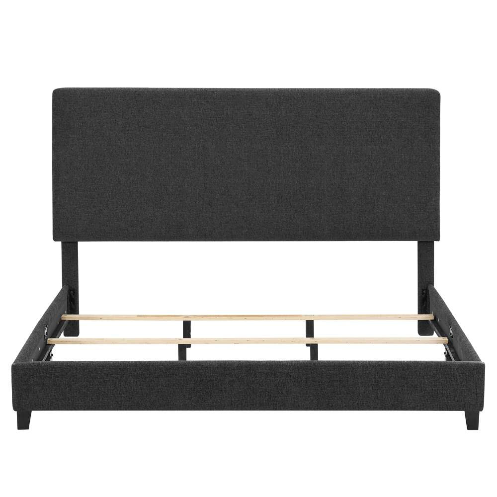 Legends Furniture - Bridgevine Home King Size Tall Grey Headboard Upholstered Platform Bed - ZBRD-7001KG veiw 2