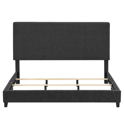 Legends Furniture - Bridgevine Home King Size Tall Grey Headboard Upholstered Platform Bed - ZBRD-7001KG veiw 2