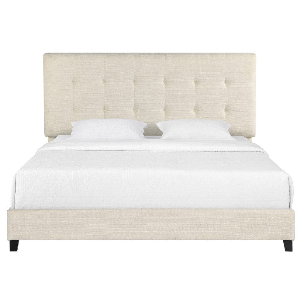 Bridgevine Home - King Size Tall Tan Tufted Headboard Upholstered Platform Bed - ZBRD-7002KG view 5