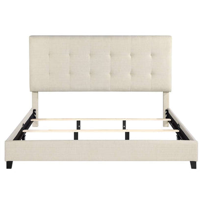 Legends Furniture - Bridgevine Home King Size Tall Tan Tufted Headboard Upholstered Platform Bed - ZBRD-7002KG veiw 2