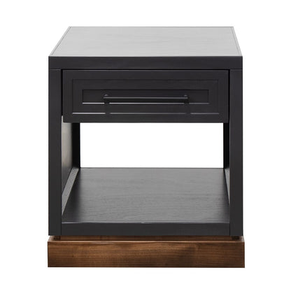 Legends Furniture - Bridgevine Home Nora 22 inch End Table, Black and Whiskey Finish - NO4110E.SWK view 1