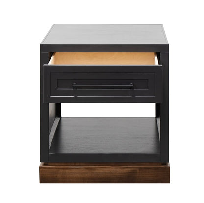 Legends Furniture - Bridgevine Home Nora 22 inch End Table, Black and Whiskey Finish - NO4110E.SWK view 2