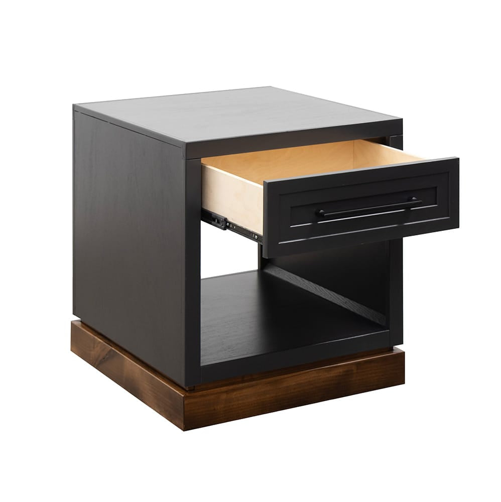 Legends Furniture - Bridgevine Home Nora 22 inch End Table, Black and Whiskey Finish - NO4110E.SWK view 3