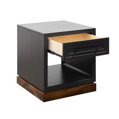 Legends Furniture - Bridgevine Home Nora 22 inch End Table, Black and Whiskey Finish - NO4110E.SWK view 3