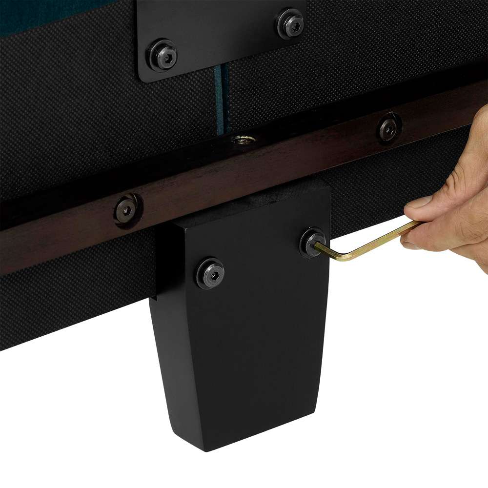 Legends Furniture - Bridgevine Home Queen Size Light Minky Headboard Upholstered Platform Bed - ZBRD-7003QN veiw 4