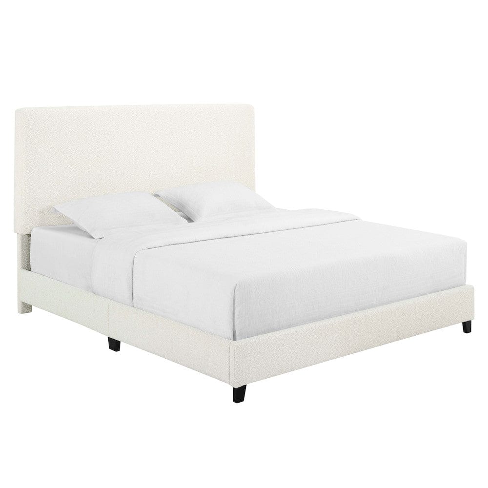 Bridgevine Home - Queen Size Tall Boucle Headboard Upholstered Platform Bed - ZBRD-7006QN view 6