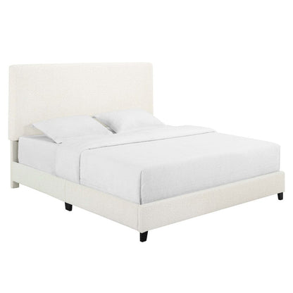Bridgevine Home - Queen Size Tall Boucle Headboard Upholstered Platform Bed - ZBRD-7006QN view 6