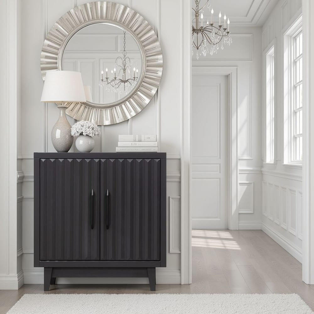 Legends Furniture - Bridgevine Home Radiance 32 inch Two Door Cabinet, Black Finish - RA1020E.SLS view 6