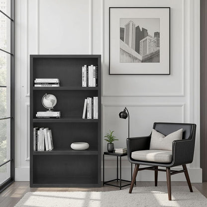 Legends Furniture - Bridgevine Home Radiance 60 inch High Bookshelf, Black Finish - RA6860E.SLS view 4