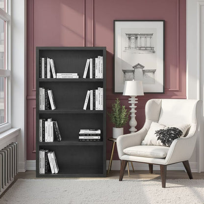 Legends Furniture - Bridgevine Home Radiance 60 inch High Bookshelf, Black Finish - RA6860E.SLS view 5