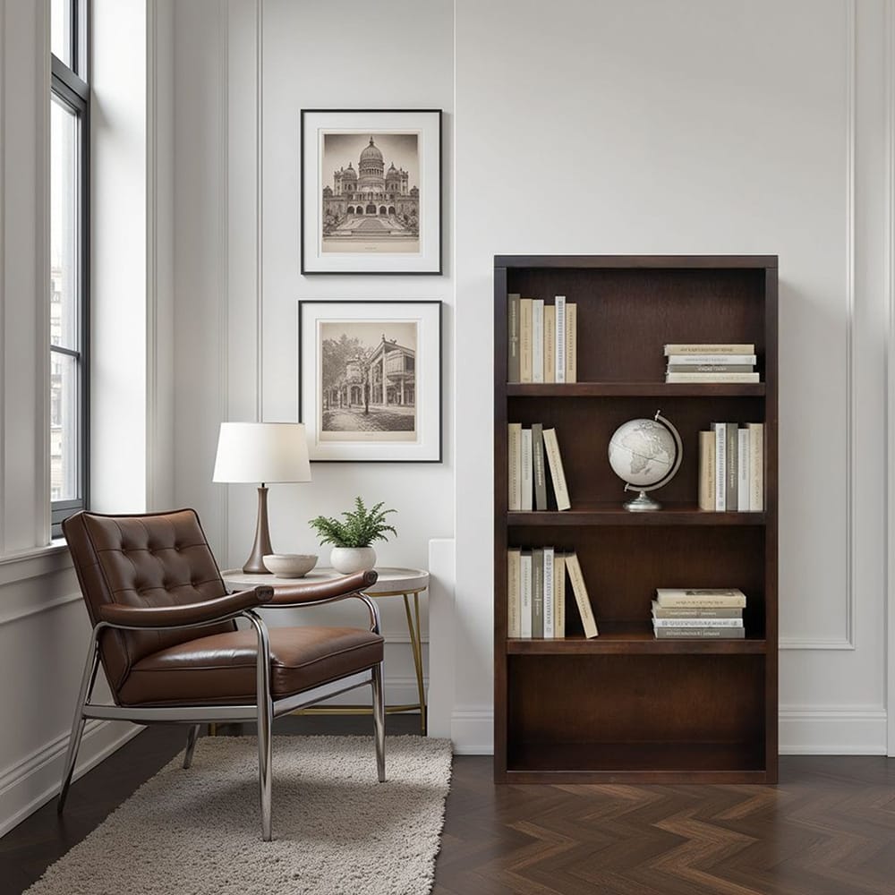 Legends Furniture - Bridgevine Home Radiance 60 inch High Bookshelf, Rosewood Finish - RA6860E.RWD view 6
