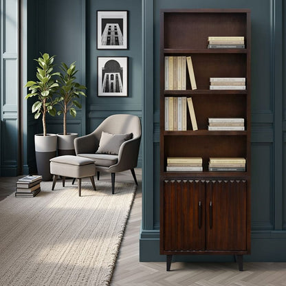 Legends Furniture - Bridgevine Home Radiance 60 inch High Bookshelf, Rosewood Finish - RA6860E.RWD view 7