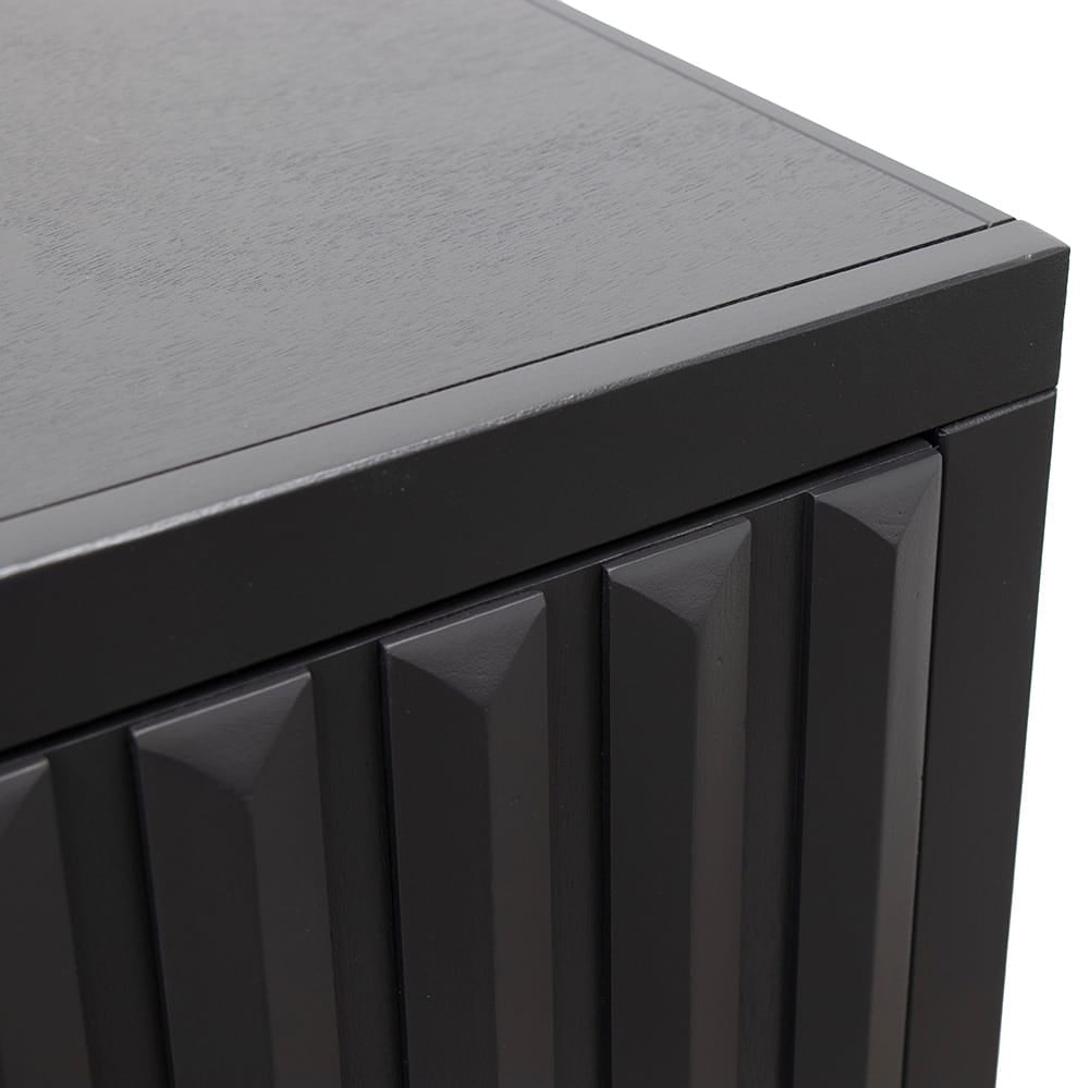 Legends Furniture - Bridgevine Home Radiance 64 inch Four Door Cabinet, Black Finish - RA1040E.SLS view 4