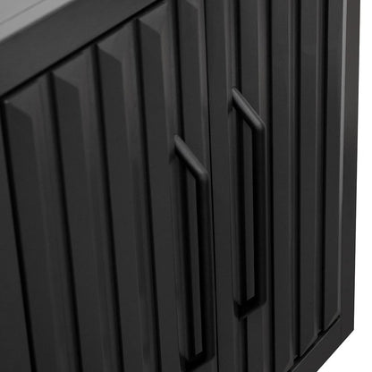 Legends Furniture - Bridgevine Home Radiance 64 inch Four Door Cabinet, Black Finish - RA1040E.SLS view 5
