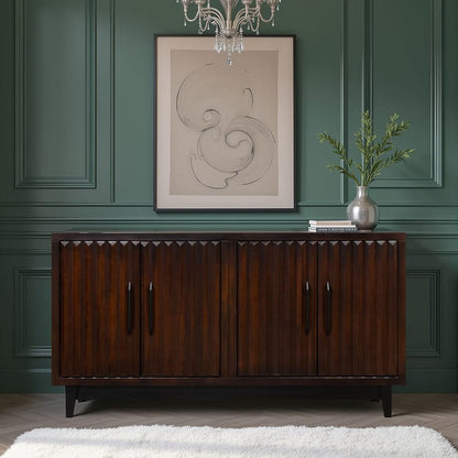 Legends Furniture - Bridgevine Home Radiance 64 inch Four Door Cabinet, Rosewood Finish - RA1040E.RWM view 5