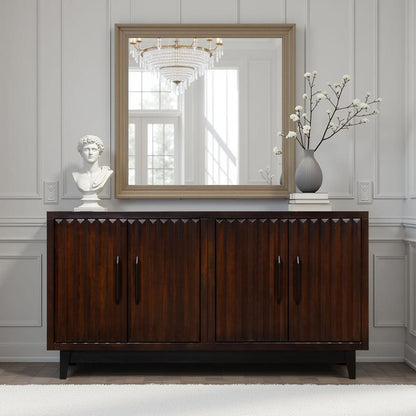 Legends Furniture - Bridgevine Home Radiance 64 inch Four Door Cabinet, Rosewood Finish - RA1040E.RWM view 6