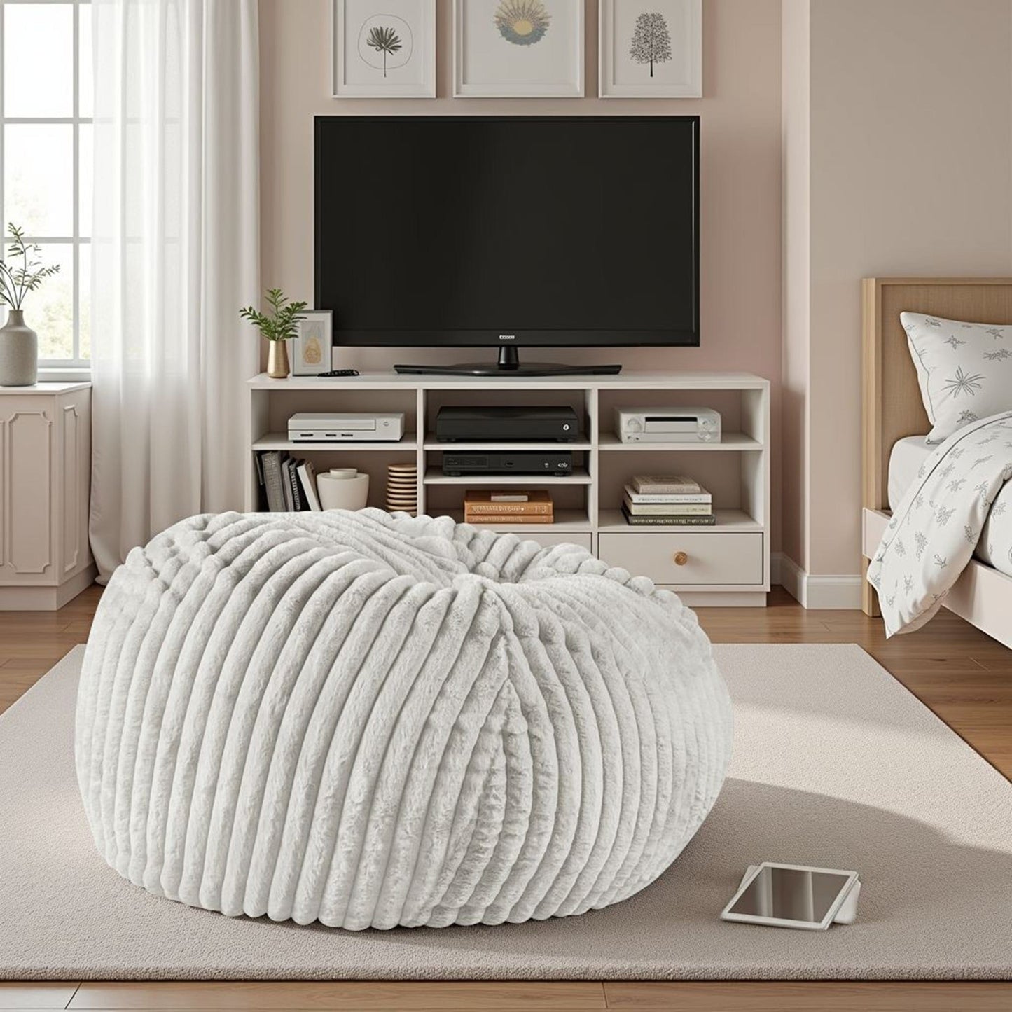 Legends Furniture - Bridgevine Home Sky Luxe 40 inch Minky Dove Grey Memory Foam Lounger - ZMFL-0801B-DVGRY view 6