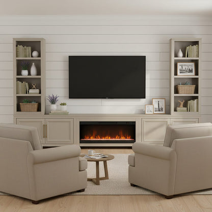 Legends Furniture - Camden 48 in. Electric Fireplace Base Cabinet, Modular Wall System, Beige/ Taupe - TC5401E.KHK view 5