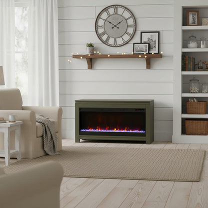 Legends Furniture - Camden 48 in. Electric Fireplace Base Cabinet, Modular Wall System, Green - TC5401E.SHG view 2