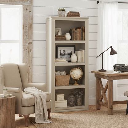 Legends Furniture - Camden 60 in. Open Shelf Bookcase Pier for Modular Storage Systems, Beige/ Taupe - TC3201E.KHK view 3