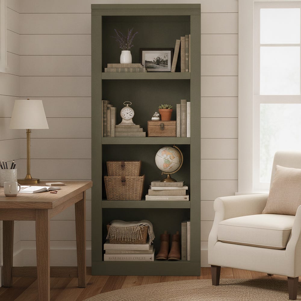 Legends Furniture - Camden 60 in. Open Shelf Bookcase Pier for Modular Storage Systems, Green - TC3201E.SHG view 2