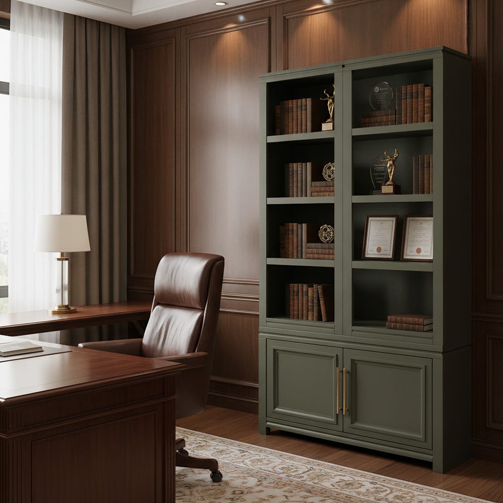 Legends Furniture - Camden 60 in. Open Shelf Bookcase Pier for Modular Storage Systems, Green - TC3201E.SHG view 3