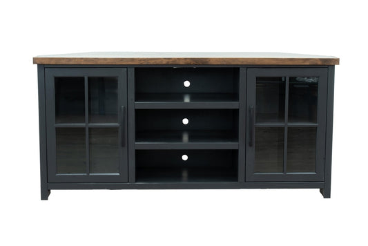 Legends Furniture - Essex 67 inch Corner TV Stand in Black and Whiskey - ES1220.SWK veiw 1