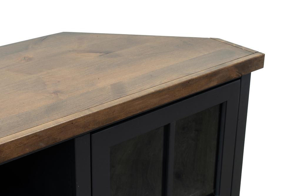 Legends Furniture - Essex 67 inch Corner TV Stand in Black and Whiskey - ES1220.SWK veiw 4