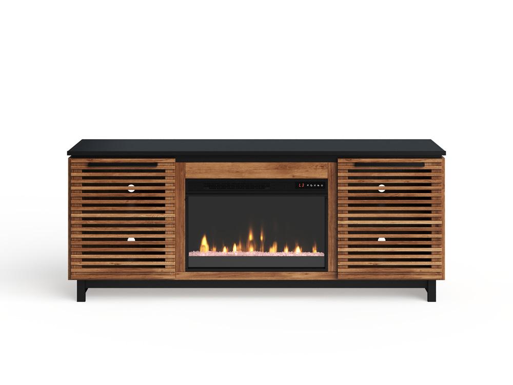 Legends Furniture - Graceland 69 inch Fireplace TV Stand Console for TVs up to 80 inches in Bourbon and Black - GC5210.BNB veiw 1