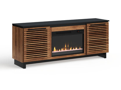 Legends Furniture - Graceland 69 inch Fireplace TV Stand Console for TVs up to 80 inches in Bourbon and Black - GC5210.BNB veiw 2