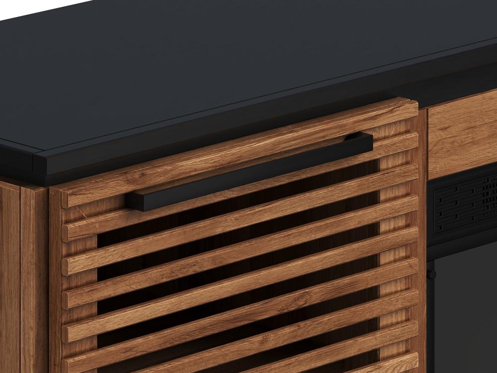 Legends Furniture - Graceland 69 inch Fireplace TV Stand Console for TVs up to 80 inches in Bourbon and Black - GC5210.BNB veiw 4