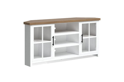Legends Furniture - Hampton 67 inch Corner TV Stand in Jasmine Whitewash and Barnwood - HT1220.BJW veiw 1