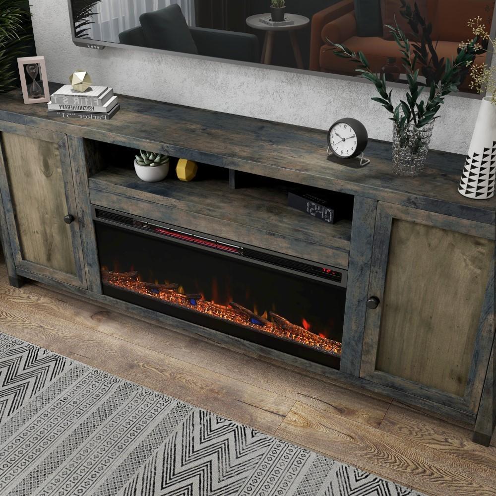 Legends Furniture - Joshua Creek 84in Fireplace Console - JC5401-BNW veiw 4