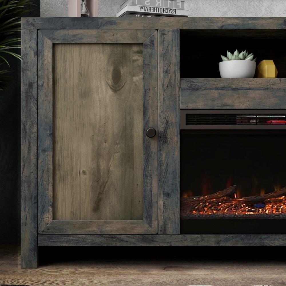 Legends Furniture - Joshua Creek 84in Fireplace Console - JC5401-BNW veiw 6