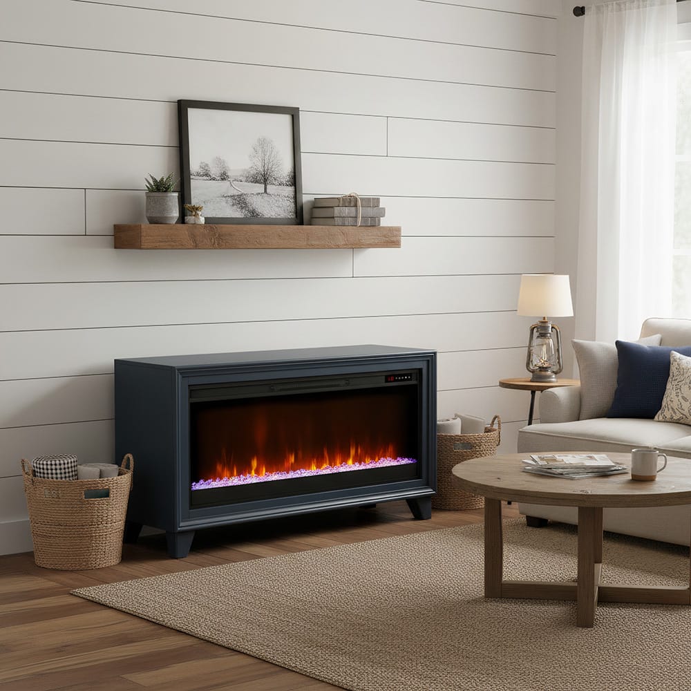 Legends Furniture - Seabrook 48" Modular Fireplace Cabinet, Blue - FA5401E.DEB view 3