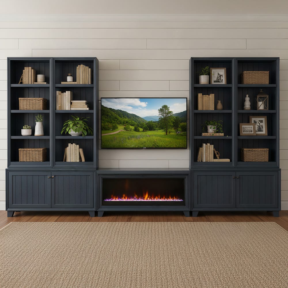 Legends Furniture - Seabrook 48" Modular Fireplace Cabinet, Blue - FA5401E.DEB view 4