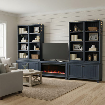 Legends Furniture - Seabrook 48" Modular Fireplace Cabinet, Blue - FA5401E.DEB view 5