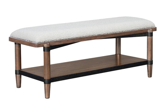 Legends Furniture - Tranquility 48 inch Upholstered Bench in Walnut - ZTRN-7089 veiw 1