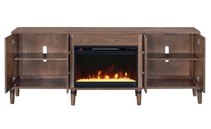Legends Furniture - Tranquility 78 inch Fireplace TV Stand for TVs up to 90 inches in Walnut - ZTRN-1978 veiw 4