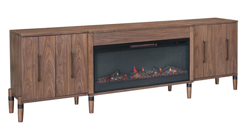 Legends Furniture - Tranquility 94 inch Fireplace TV Stand in Walnut - ZTRN-1994 veiw 1
