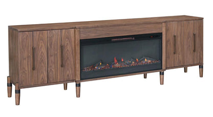 Legends Furniture - Tranquility 94 inch Fireplace TV Stand in Walnut - ZTRN-1994 veiw 1