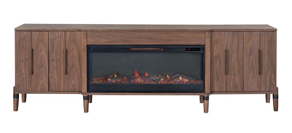 Legends Furniture - Tranquility 94 inch Fireplace TV Stand in Walnut - ZTRN-1994 veiw 3